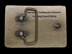 UB13153 REALLY COOL **KAWASAKI** MOTORCYCLES ADVERTISEMENT BELT BUCKLE