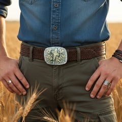 NEW Men Women Belt Buckle Cross Western Fashion Look Jeans Pant Accessory Biker