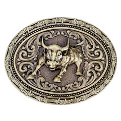 Cow Bull Belt Buckle Cowboy Cowgirl Native American Motorcyclist (CW-23-G)