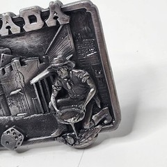 Nevada State Belt Buckle, 3D Image, Heavy, Gold Miner Casino, Signed 1982 H-20