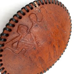 Military Soldiers Belt Buckle Leather Viet Nam Veterans Marine Vietnam As Is