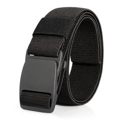 maikun Mens Nylon Plastic Buckle Belt, Casual Web X-Large (39 »-42 »), Black