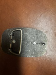 Boho Western Belt Buckle Jasper Stone Silver Tone Engraved Vintage- Rodeo