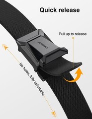 JUKMO Stretch Tactical Belt for XX-Large-for Waist 50&Prime;-54&Prime;(Length 61&Prime;), Black