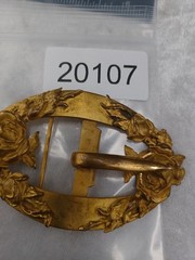 Vintage Sash Buckle Flower Gold Tone Roses