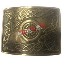 Scottish & Highland Kilt Belt Buckle Celtic Design High Quality Antique Finish