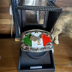 Mexican Flag Charro Cowboy Belt Buckle Hebilla Vaquera Made In Mexico