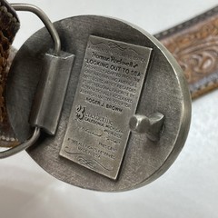 Norman Rockwell Pewter Belt Buckle Nautical Looking Out To Sea Adult 28-30”