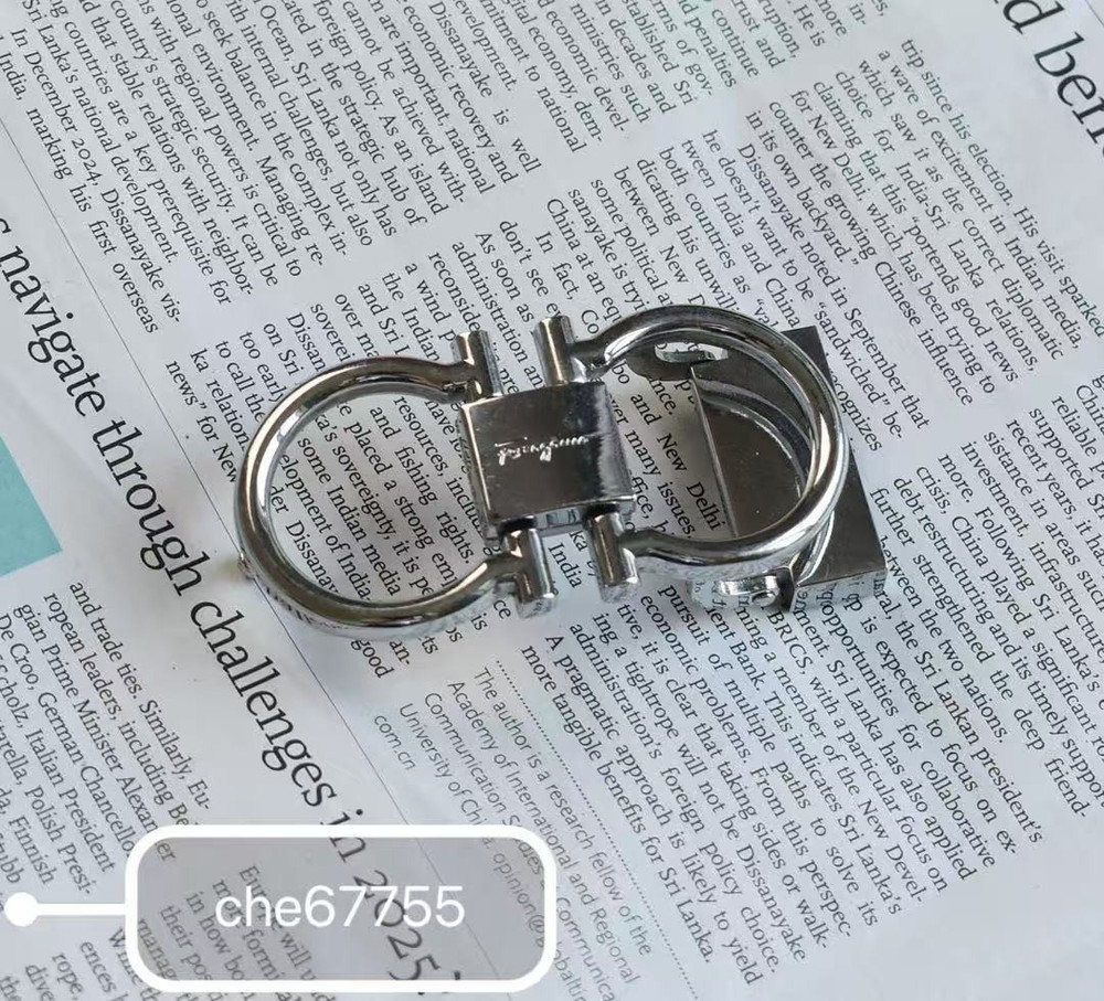 Salvatore Ferragamo Alloy Horseshoe Buckle for 34-35mm leather strap Silver