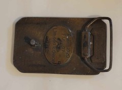 Vintage 1976 K G B S Radio Station Brass Buckle AM-1020 FM-97 Limited Edition