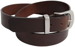 Solid Brass Buckle and Keeper Quality Full Grain Genuine Leather Belt. No: 41004