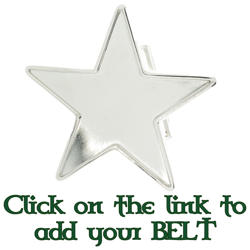 Star Belt Buckle Pentagram Pentacle Biker Metal Gothic UK Seller