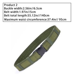 Casual Military MOLLE Tactical Belt Quick Release Buckle Lightweight Hiking Belt