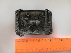 Siskiyou Pewter Deer Belt Buckle USA Wildlife Hunting Rustic