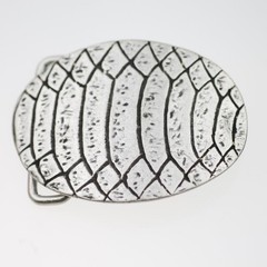 Croc Motif Belt Buckle Dark Silver – Masculine Statement Design