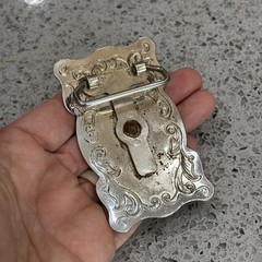 Vintage Chambers Belt Co. USA Brass Horse head Belt Buckle Silver Tone