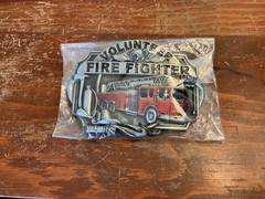 Volunteer Fire Fighter Firemen Belt Buckle Metal – New In Package