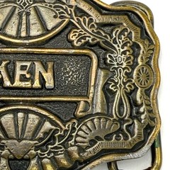 Ken Brass Belt Buckle Vintage 70s Personalized Name Boho Hippie Western Cowboy