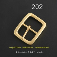 2x Solid Brass Pin Buckle for Men Leather Belt Replacement Straps Accessory Chic
