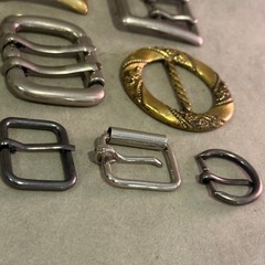 Mixed Lot Vintage Belt Buckles Solid Brass Peace Sign Decorative 8pc
