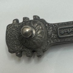 Bergamot Brass Works 1987 Guitar Belt Buckle Gold Glitter Made in USA