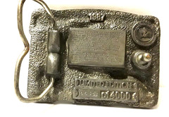 Vintage Pewter belt buckle Mallards Waterfowl USA limited edition