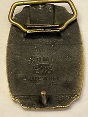 Vintage Firefighter 1910 Seagrave Fire Truck Belt Buckle Solid Brass BTS MadeUSA