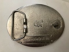 Designer Oval Shiny Silver Toned 4&Prime; Belt Buckle Blank ~ dana michelle & co ~ New