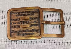 Vintage American Bowling Congress ABC Most Improved Average Brass Belt Buckle
