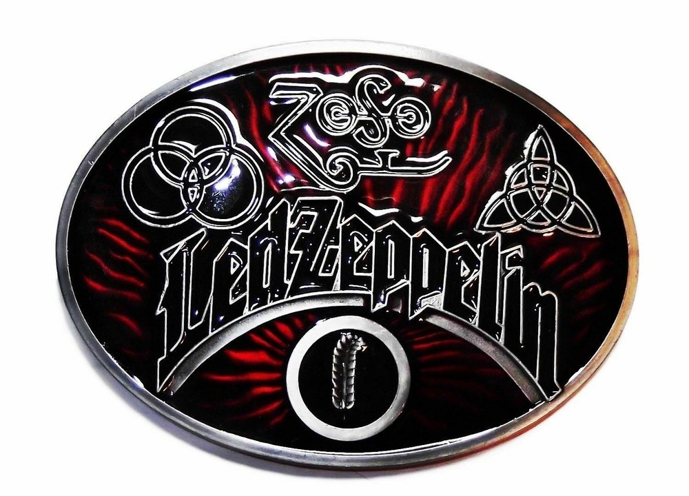 Led Zeppelin Oval Logo Enamel Metal Belt Buckle