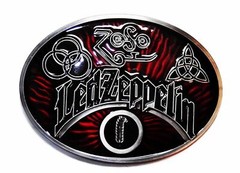 Led Zeppelin Oval Logo Enamel Metal Belt Buckle