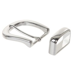 1 1/4&Prime; (32 mm) Nickel Free Single Prong Horseshoe Belt Buckle Set