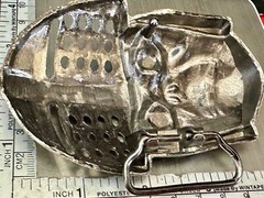 Knights Helmet & Skull Belt Buckle Medieval Armor Design Belt Buckle