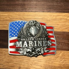 Western USA Patriots MARINES Belt Buckle The Few. The Proud. The Brave.