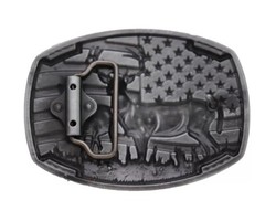Men Silver Color Metal Belt Buckle Deer Nature Hunter Western Perfect Gift 4 him