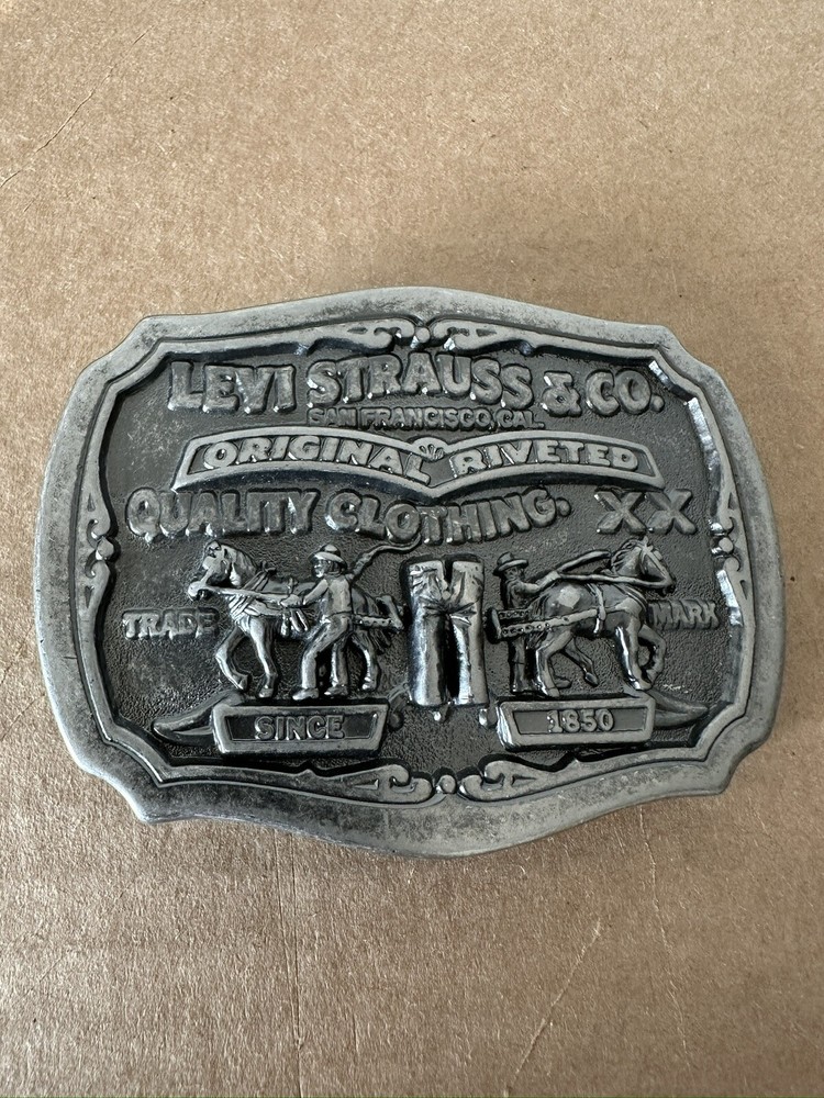 Levis Limited Edition Belt Buckle Levi Strauss Two Horse Brand San Francisco CA