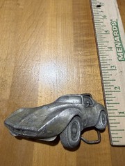 Vintage 1979 Corvette Pewter Belt Buckle by Indiana Metal Craft M93 USA
