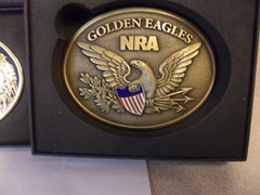 NRA Golden Eagles Belt Buckle in Original box VTG ( YOU CHOOSE ONE )