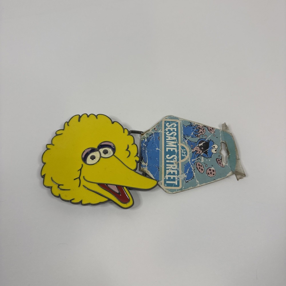 Sesame Street BIG BIRD Metal/Enamel 3 1/2&Prime; Wide BELT BUCKLE