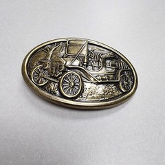 Antique Car Belt Buckle Avon Vintage Model T Brass Look Automobile Vehicle
