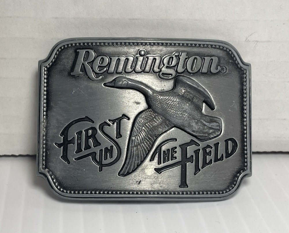 Vintage Remington by Sid Bell First In The Field Canada Goose 1980 Belt Buckle