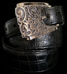 AB STEEL by AL BERES BUCKLES! #ST112 1 PIECE CLASSIC FILIGREE 1&Prime; BUCKLE ONLY!