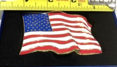 American Flying USA Flag Men&rsquo;s Belt Buckle Gold-Tone 70080