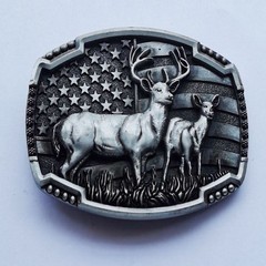 Outdoor Hunting Zinc Alloy Belt Buckle Elk Belt Buckle