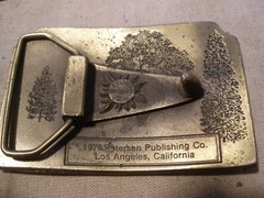 Vintage 1976 Brass Belt Buckle Hunting Protect America’s Hunting Heritage 3.5&Prime; x