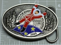 2009 Fur Rendezvous Belt Buckle Multi – Colored Eskimo Brand New A251