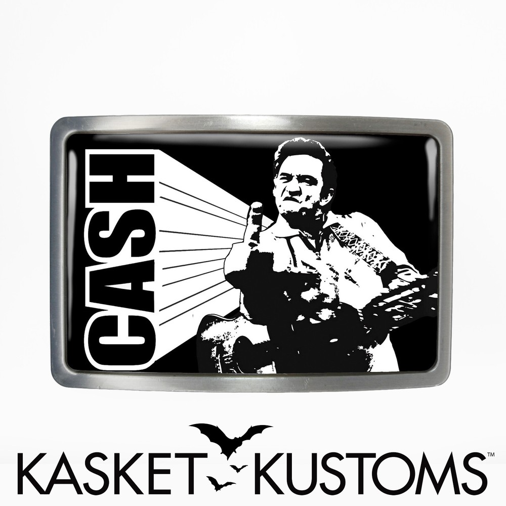 Johnny Cash Belt Buckle – Rockabilly Country Music Belt Buckle – 498