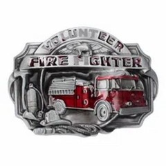 Firefighter Truck Buckle – Fire Trucks Men Buckles Brigade Belt DIY Accessories