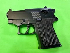 Gun Handgun Pistol Figural Cutout Novelty Mag Cosplay Black 5&Prime; Belt Buckle