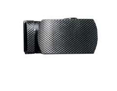 Men&rsquo;s Belt Buckle Auto sliding Self locking ratcheting track line silver buckle